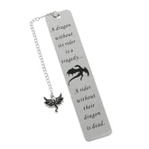 🐉📖 A Touch of Fantasy – Dragon Knight Stainless Steel Bookmark for Brave Young Readers ⚔️🔥 - ThiGui